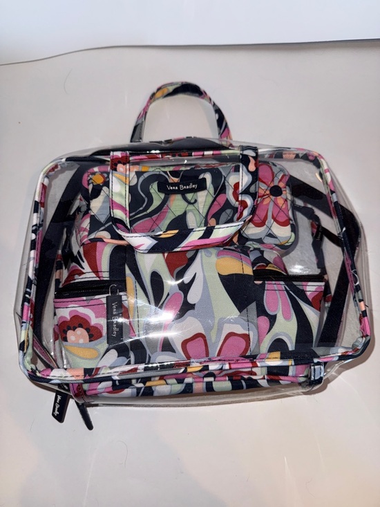 Vera Bradley Handbags - Vera Bradley Clear Travel Bag with Black, Pink, Yellow, Green Floral Print